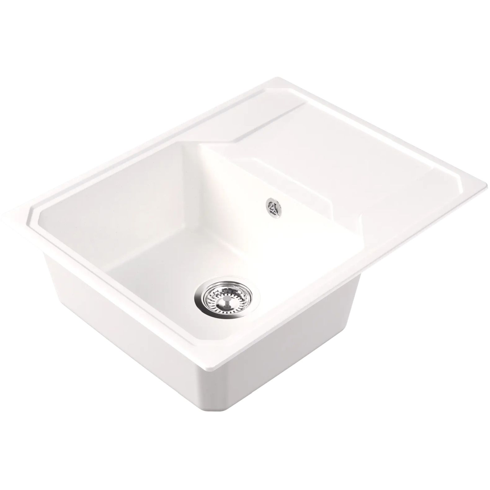 Мойка кухонная прямоугольная Bamboo (Бамбу) Кардинал 640 Белый (29.030.C0640.401)