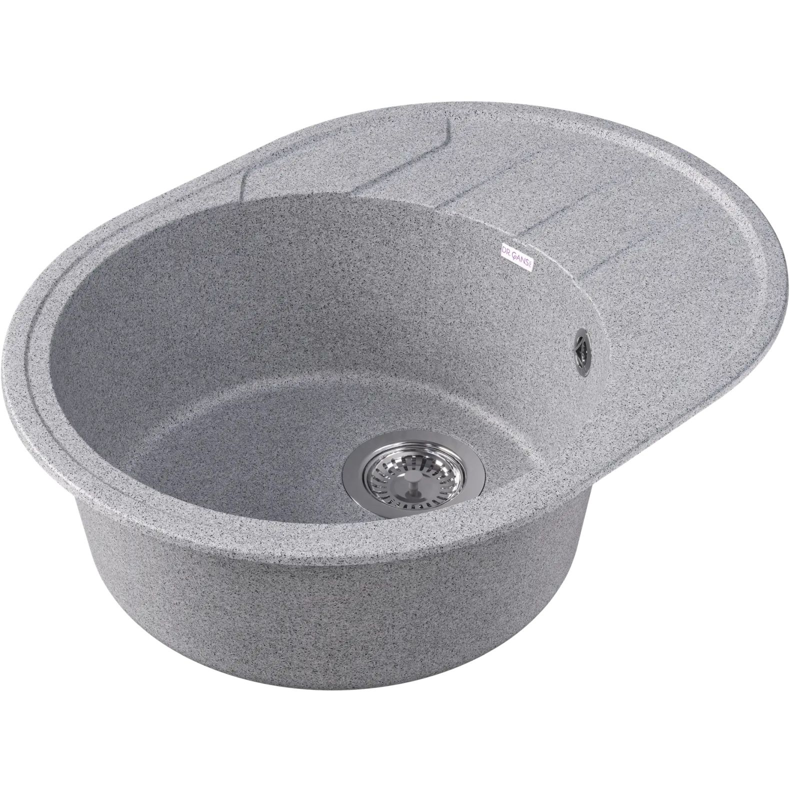 Мойка кухонная овальная Bamboo (Бамбу) Лиана 620 Серый (29.020.B0620.408)