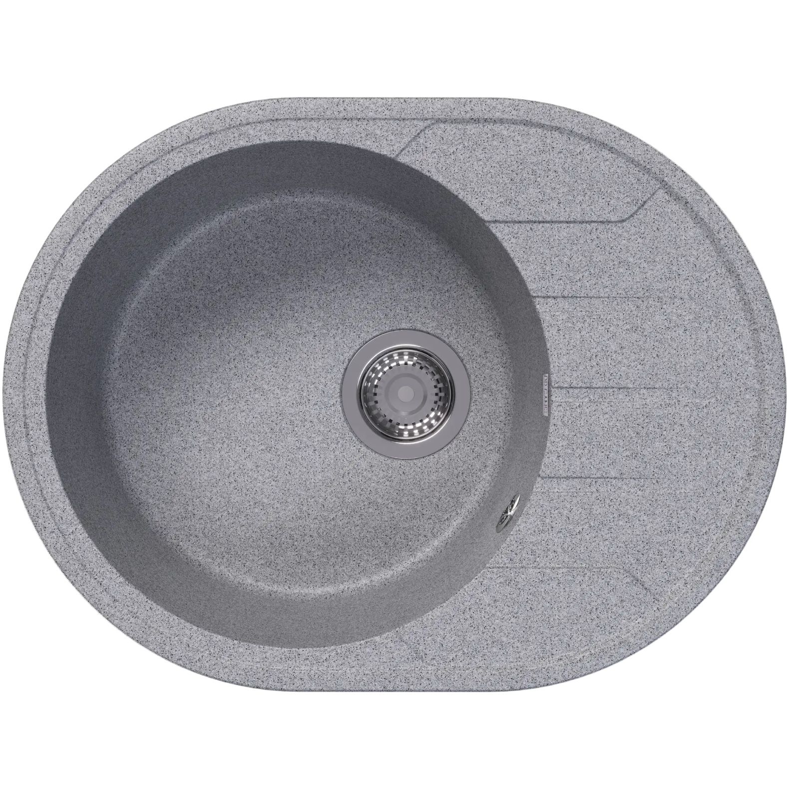 Мойка кухонная овальная Bamboo (Бамбу) Лиана 620 Серый (29.020.B0620.408)