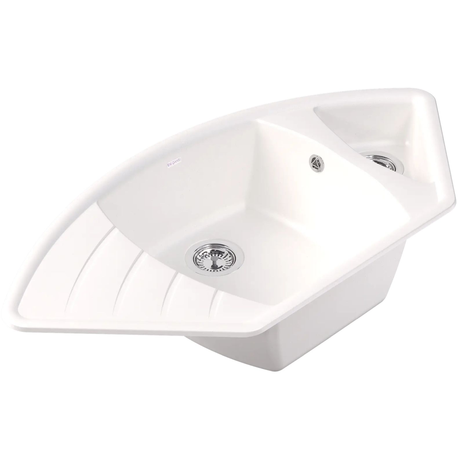 Мойка кухонная угловая Dr. Gans (Др. Ганс) Габи Белый (25.050.E1015.401)