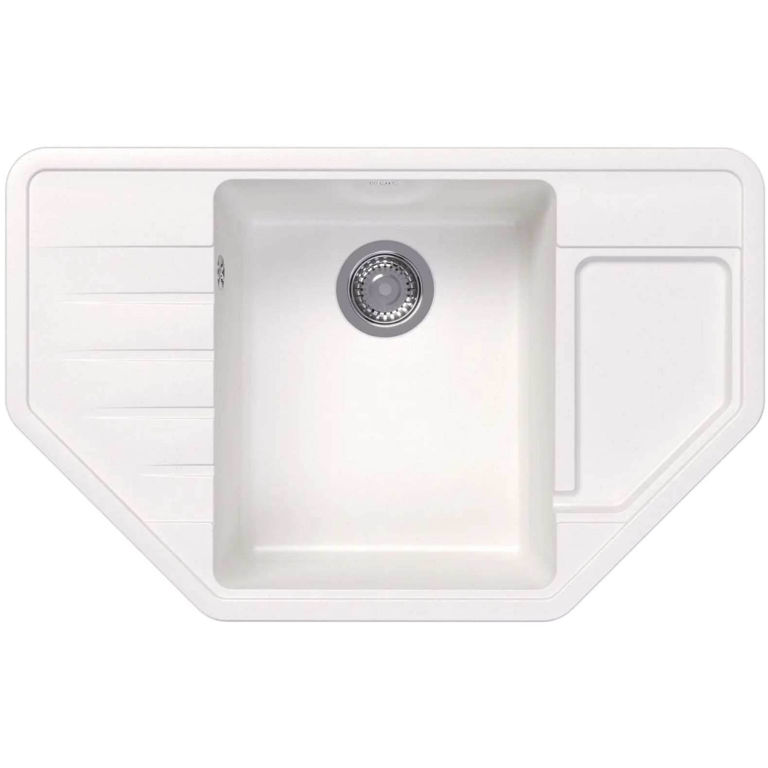 Мойка кухонная угловая Dr. Gans (Др. Ганс) Рио Белый (25.080.C0800.401)