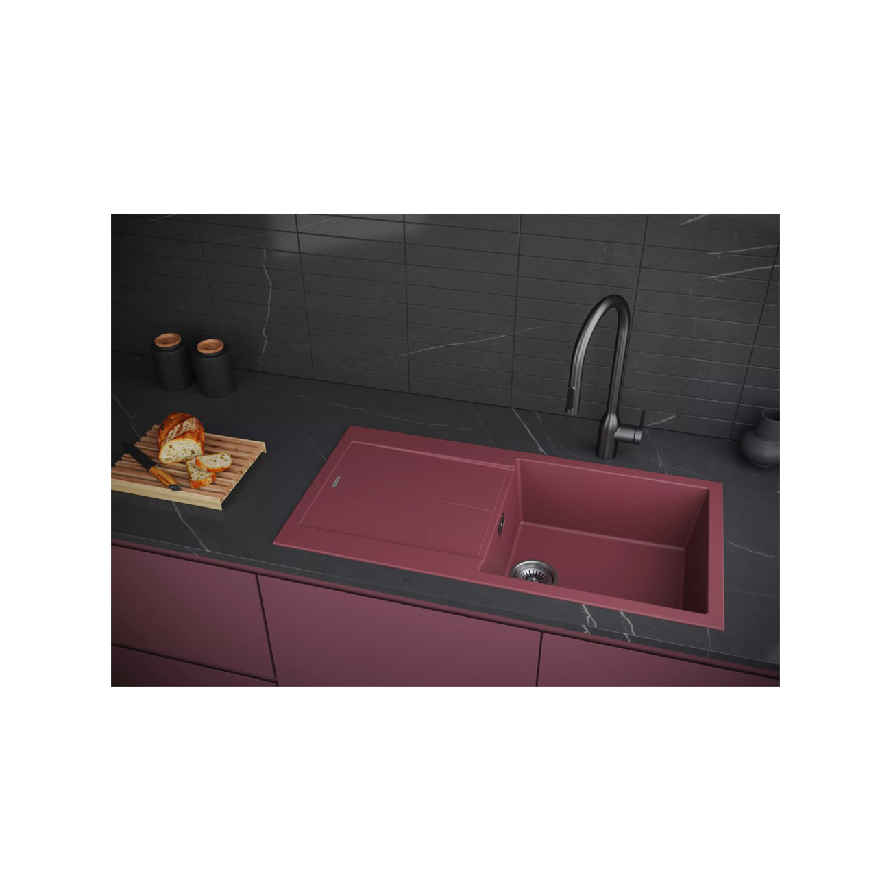 Мойка кухонная Paulmark (Паульмарк) Extensio 86 merlot,, PM988650-ME