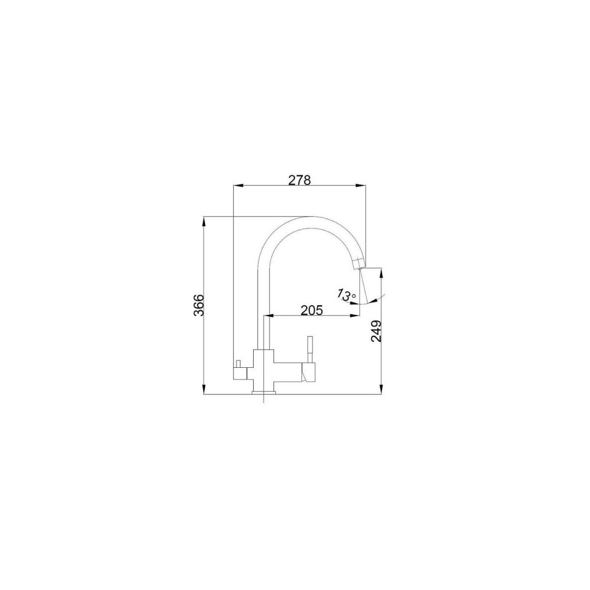 Смеситель для кухни с подключением фильтра воды Haiba (Хаиба) белый (HB43828-8)