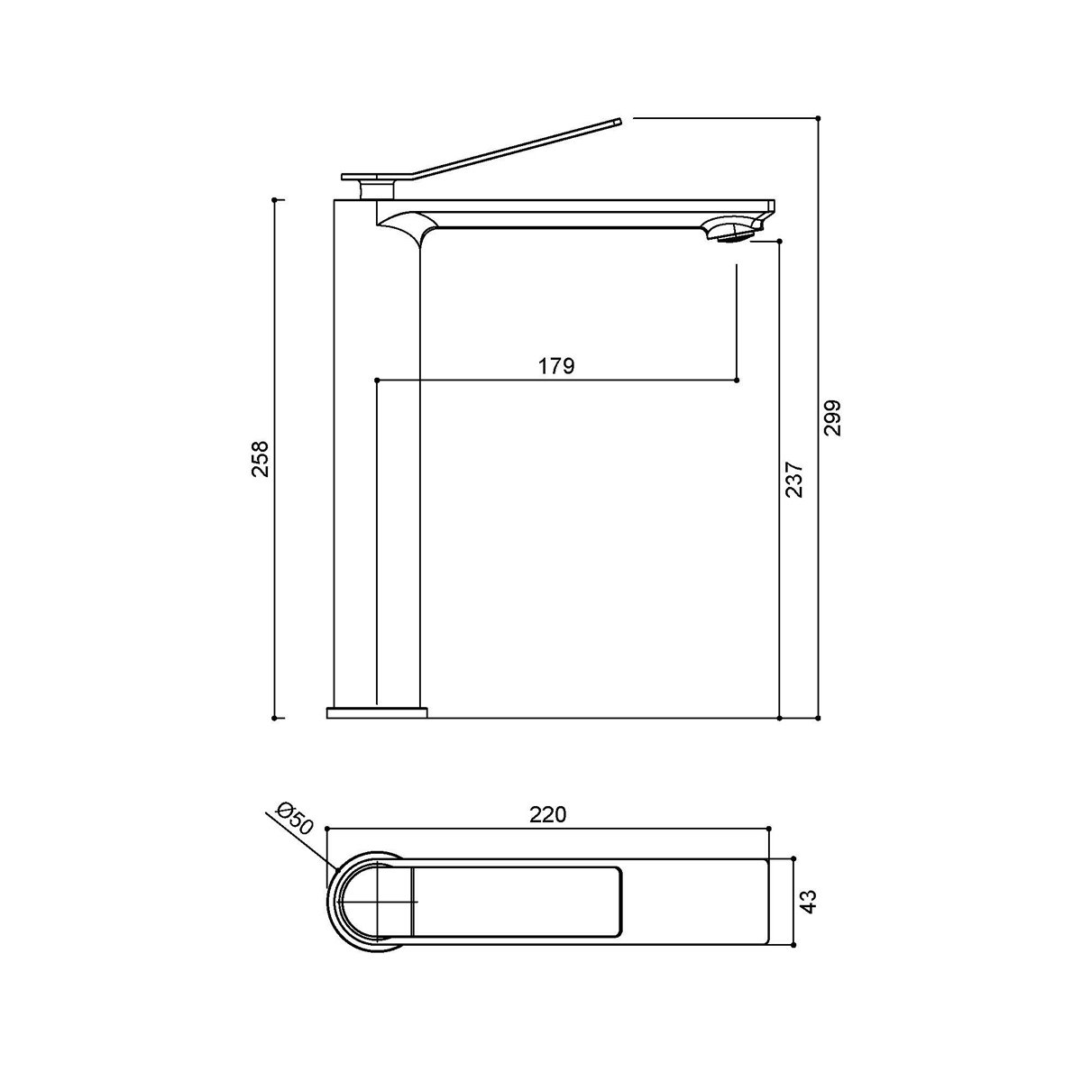 Смеситель для раковины Vincea (Винчея) Verse VBF-2VE2CH однорычажный, хром