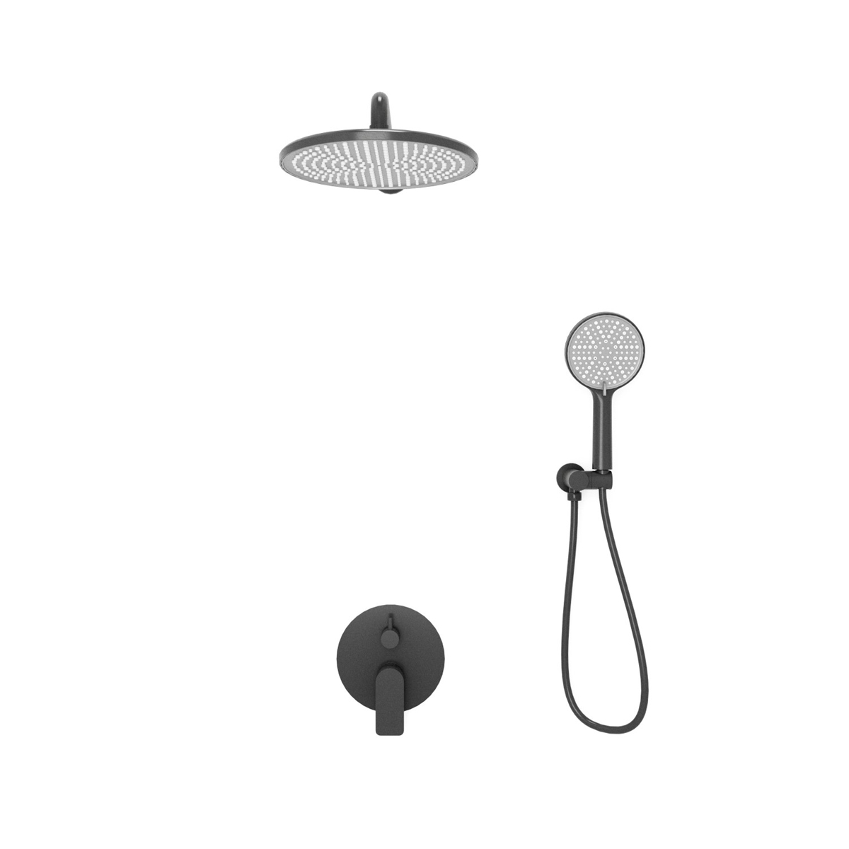 Встраиваемая душевая система Veconi (Векони) LICATA, черный матовый LI-400-B-C4