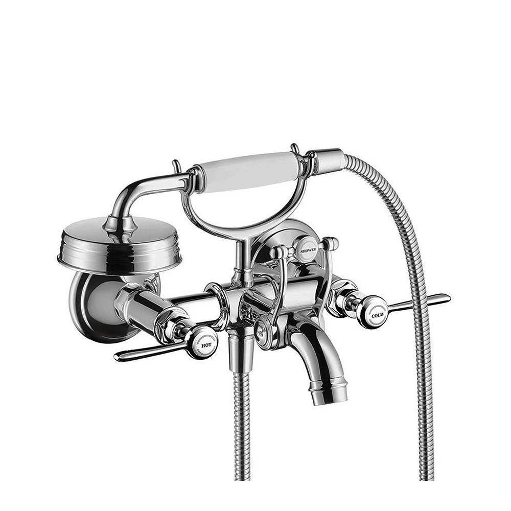 Смеситель для ванны Axor (Аксор) Montreux , c двумя рукоятками, внешнего монтажа, 16551000 хром