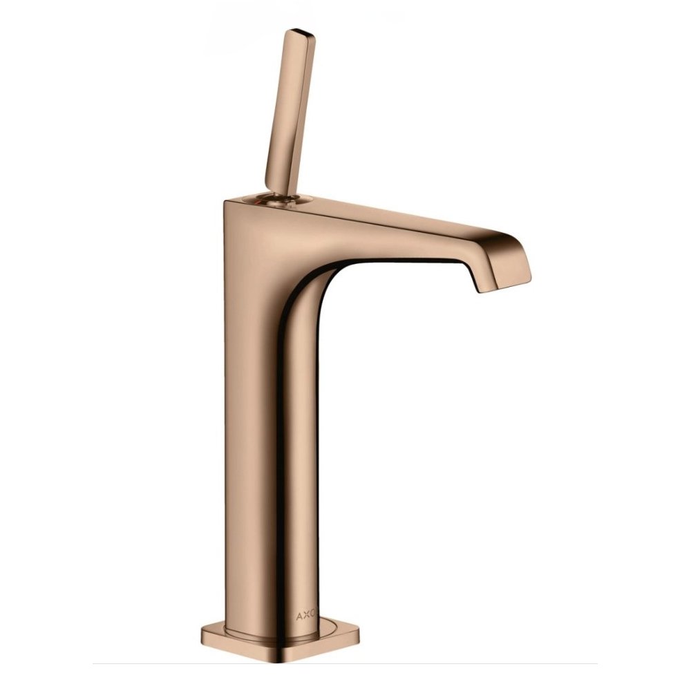 Смеситель для раковины Axor (Аксор) Citterio E, однорычажный,190, для накладной раковины, 36103990 полированное красное золото