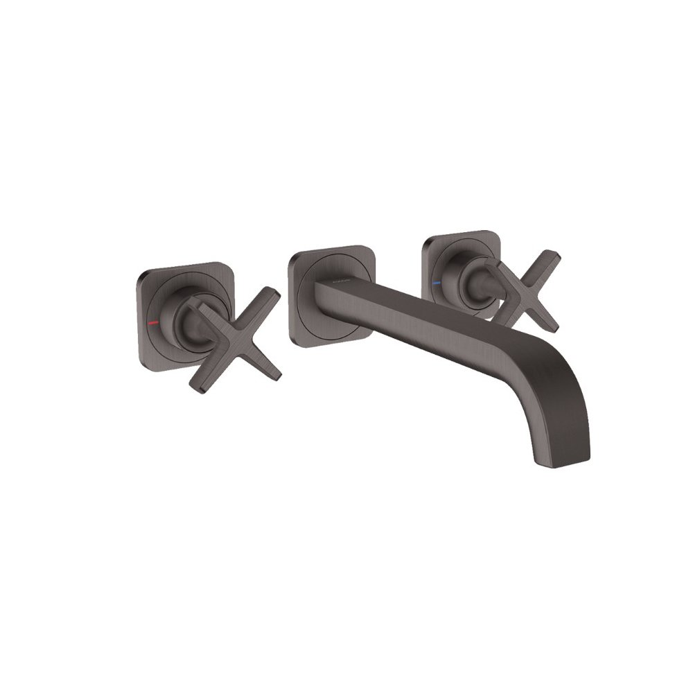 Смеситель для раковины Axor (Аксор) Citterio E, на 3 отверстия, 36107340 матовый черный хром