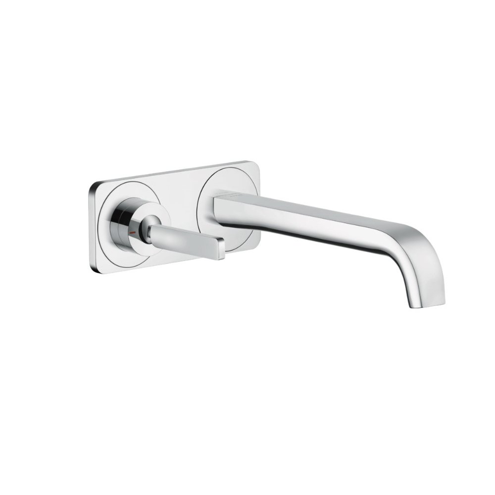 Смеситель для раковины Axor (Аксор) Citterio E, однорычажный, с панелью и изливом 220 мм, настенный, 36114000 хром