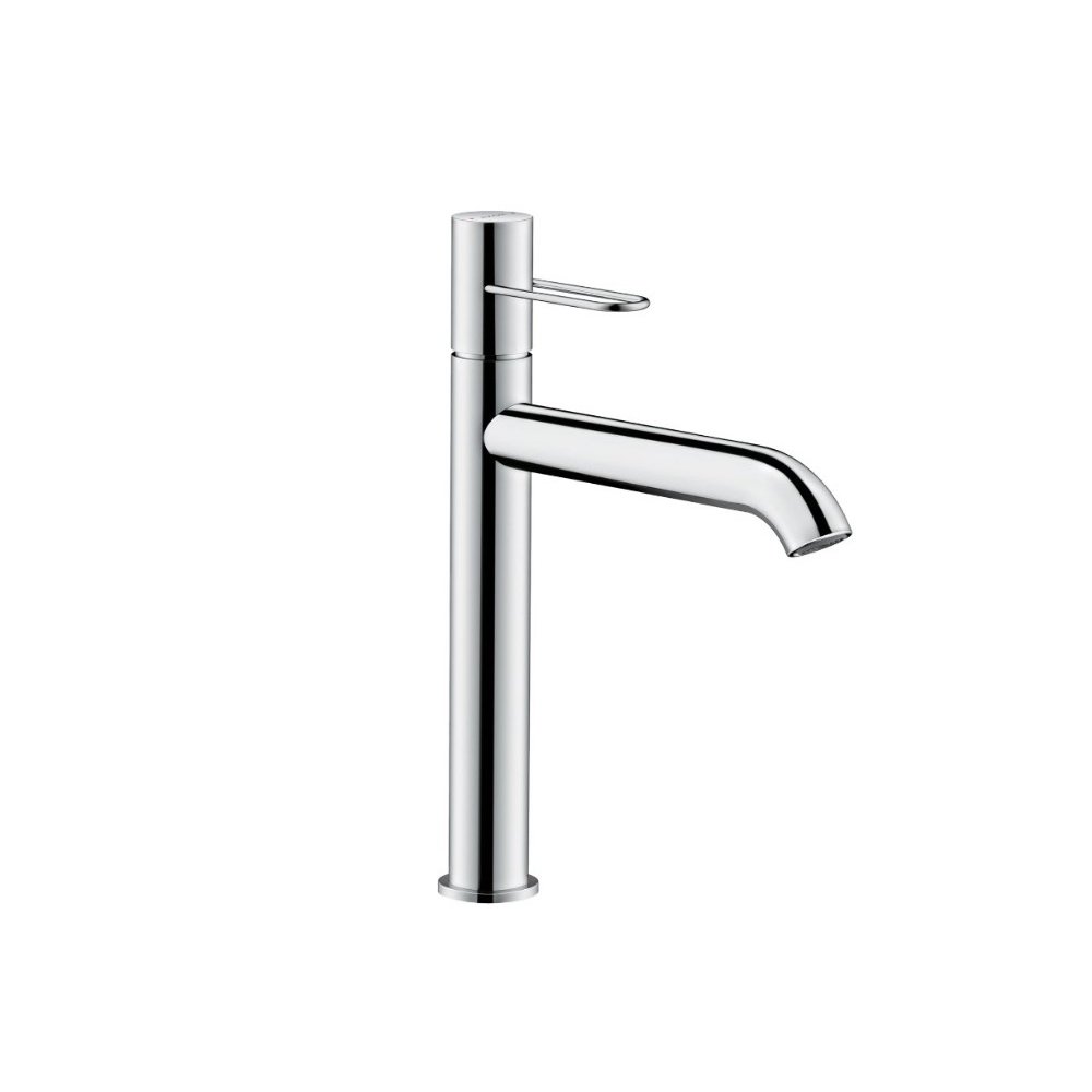 Смеситель для раковины Axor (Аксор) Uno, однорычажный, 190, с рукояткой-петлей, с незапираемым сливным набором, 38032000 хром