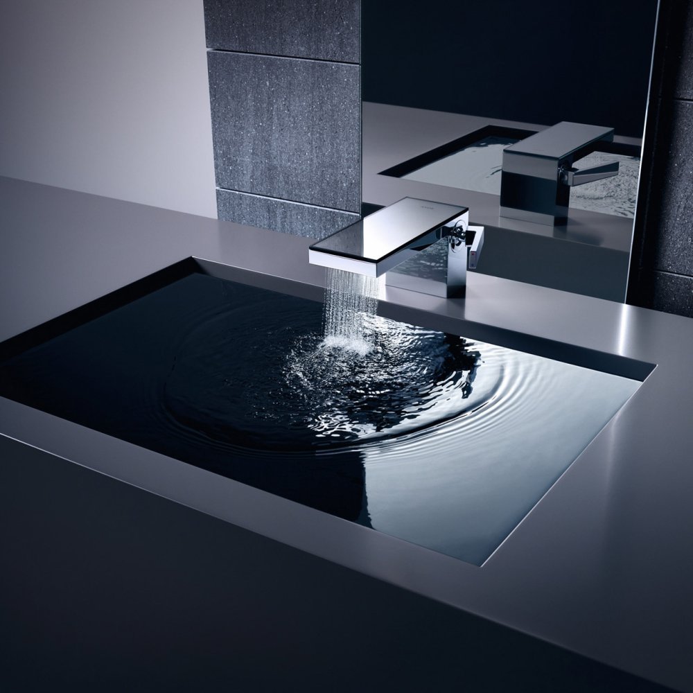 Смеситель для раковины Axor (Аксор) MyEdition со сливным гарнитуром push-open, без панели, 47012000 хром