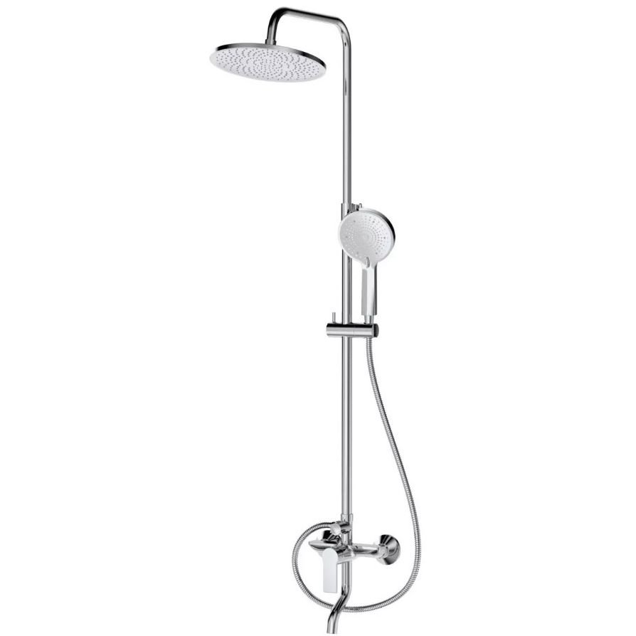 Душевая стойка BelBagno (Бельбагно)Aurora со смесителем и изливом, хром AURORA-VSCM-CRM