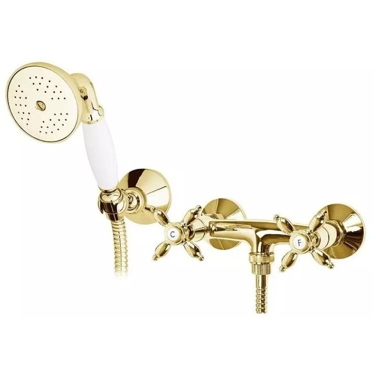 Смеситель для душа Cezares (Цезарис) в комплекте с ручным душем, Золото NOSTALGIA-D-03/24-M