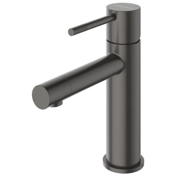 Смеситель для раковины Cezares (Цезарис) однорычажный с донным клапаном, оружейная сталь RELAX-LS2-GM