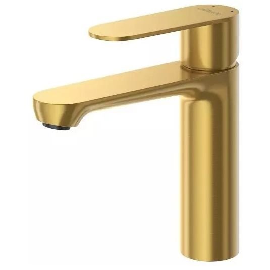 Смеситель для раковины Cezares (Цезарис) однорычажный с донным клапаном, брашированное золото STYLUS-LS-BORO