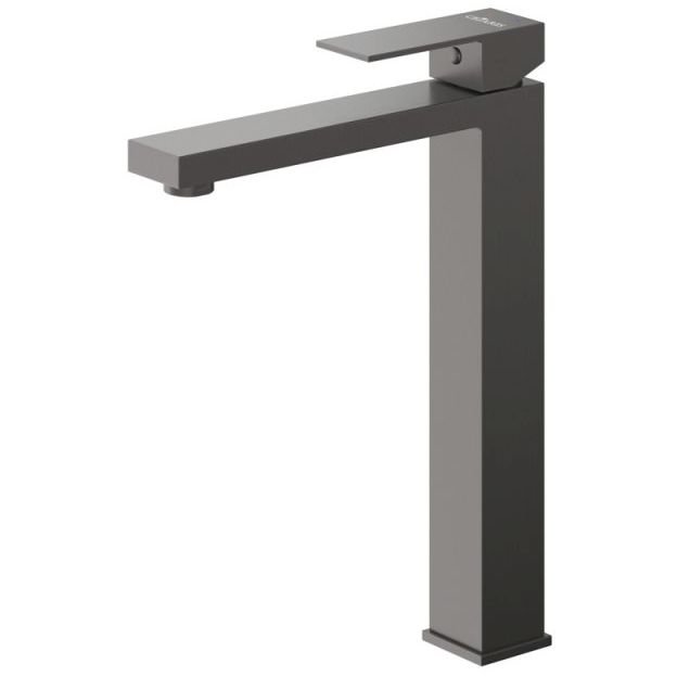 Смеситель для накладной раковины Cezares (Цезарис) однорычажный, без донного клапана, оружейная сталь SLIDER-LC-GM-W0