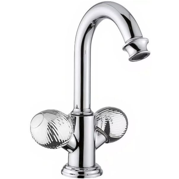 Смеситель на раковину Cezares (Цезарис) с донным клапаном, исполнение хром, ручки Шар APHRODITE-LS2-01-M