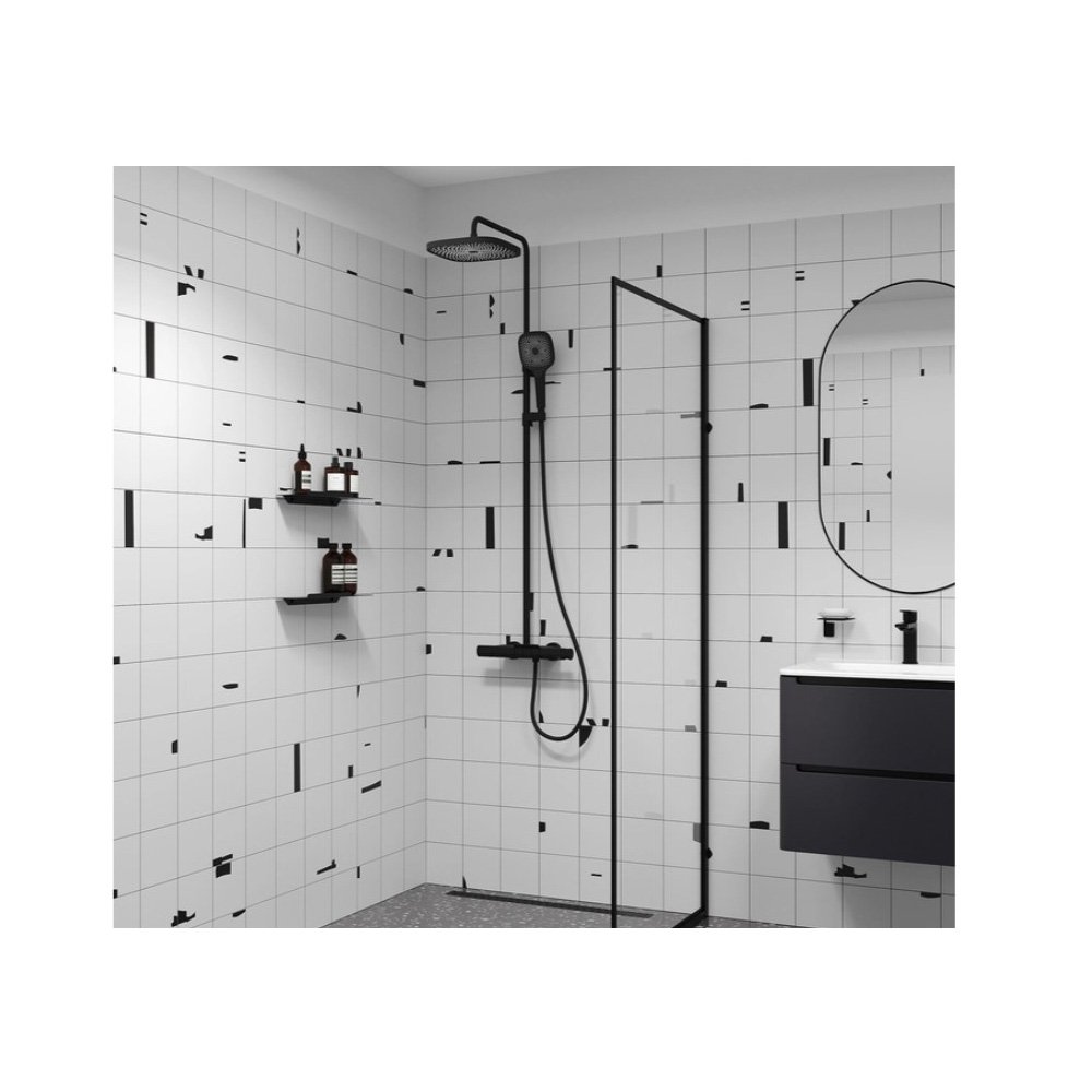 Душевая система IDDIS (ИДДИС) SpaHome с тропическим душем с термостатом, черный матовый SPHBLTKi06