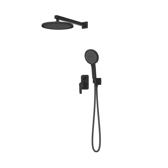 Душевая система IDDIS (ИДДИС) Optima Home с тропическим и ручным душем, черный матовый OPHBL02i67