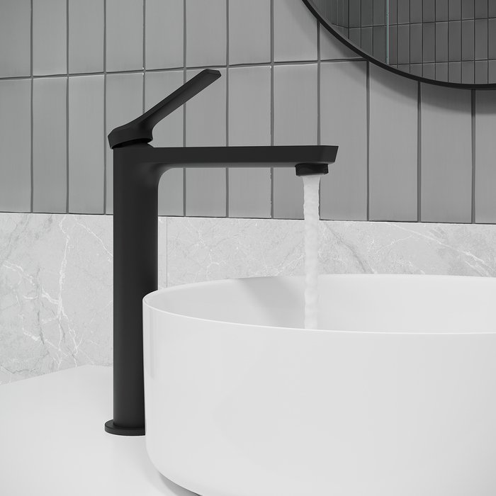 Смеситель для настольного умывальника IDDIS (ИДДИС) Parker,черный матовый, PARBL01i01