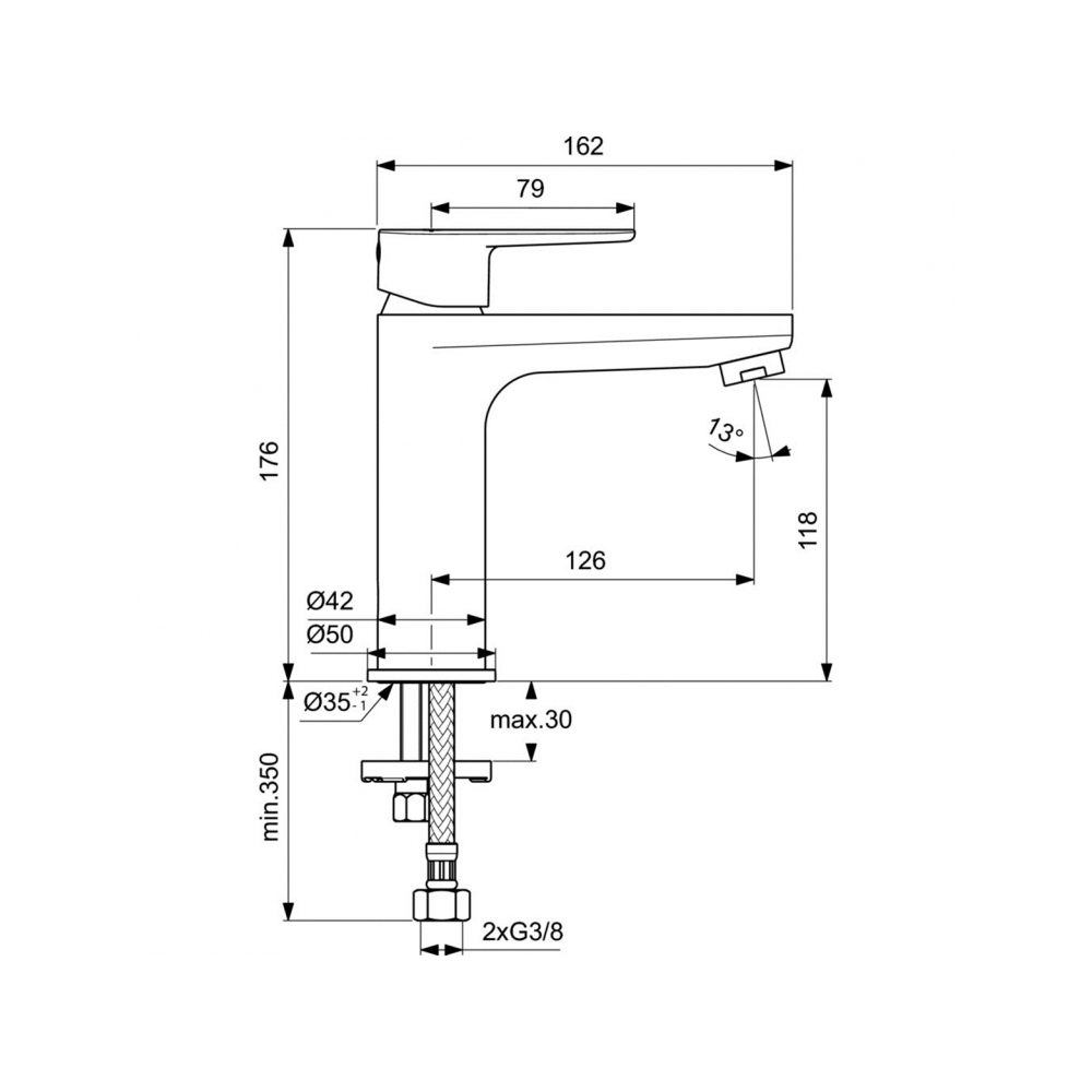 Смеситель для раковины Ideal (Идеал) Standard Cerafine O BC554AA хром