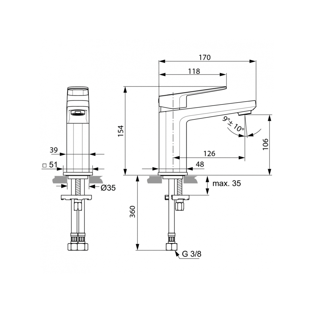 Смеситель для раковины Ideal (Идеал) Standard Tonic II A6327AA хром