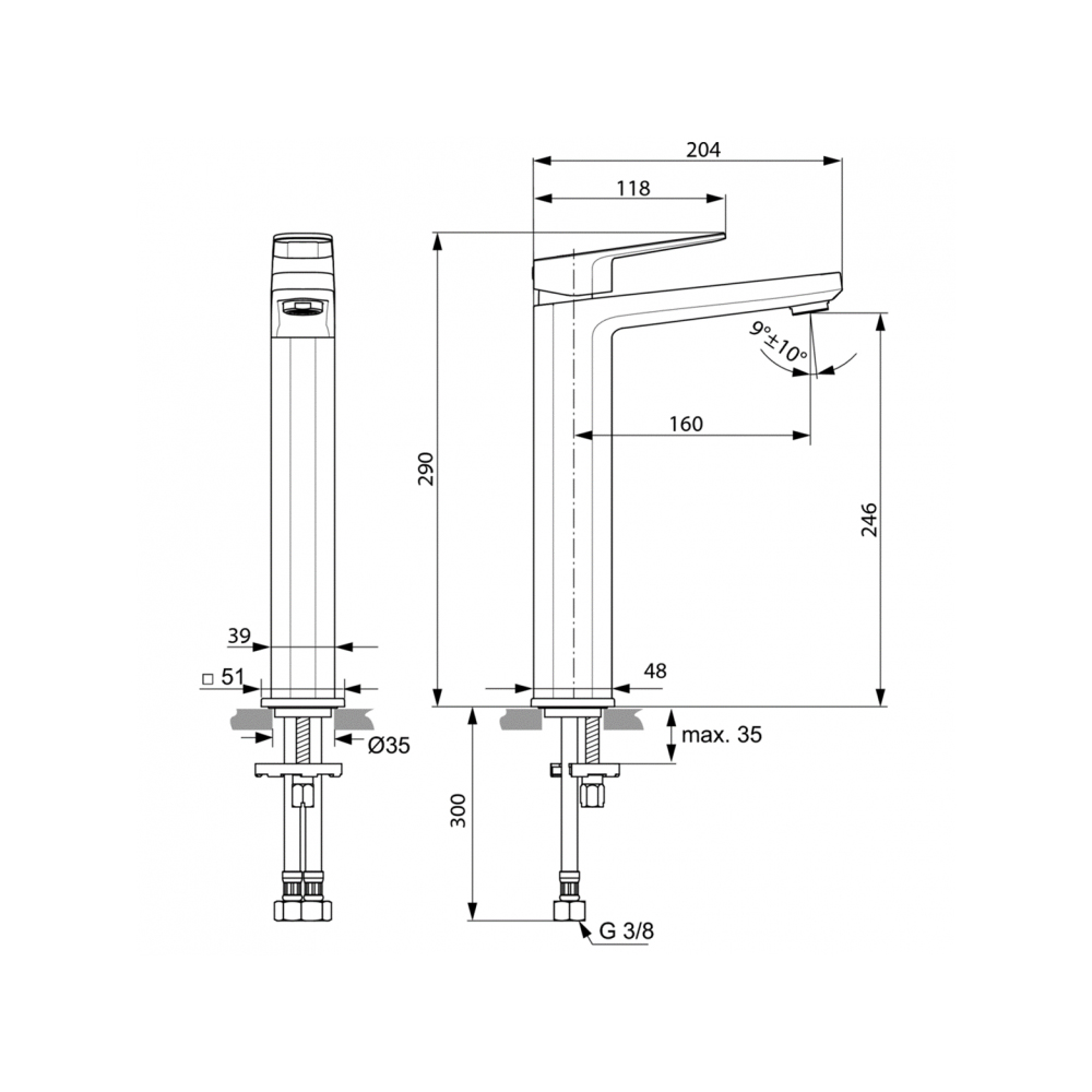 Смеситель для раковины Ideal (Идеал) Standard Tonic II A6329AA хром