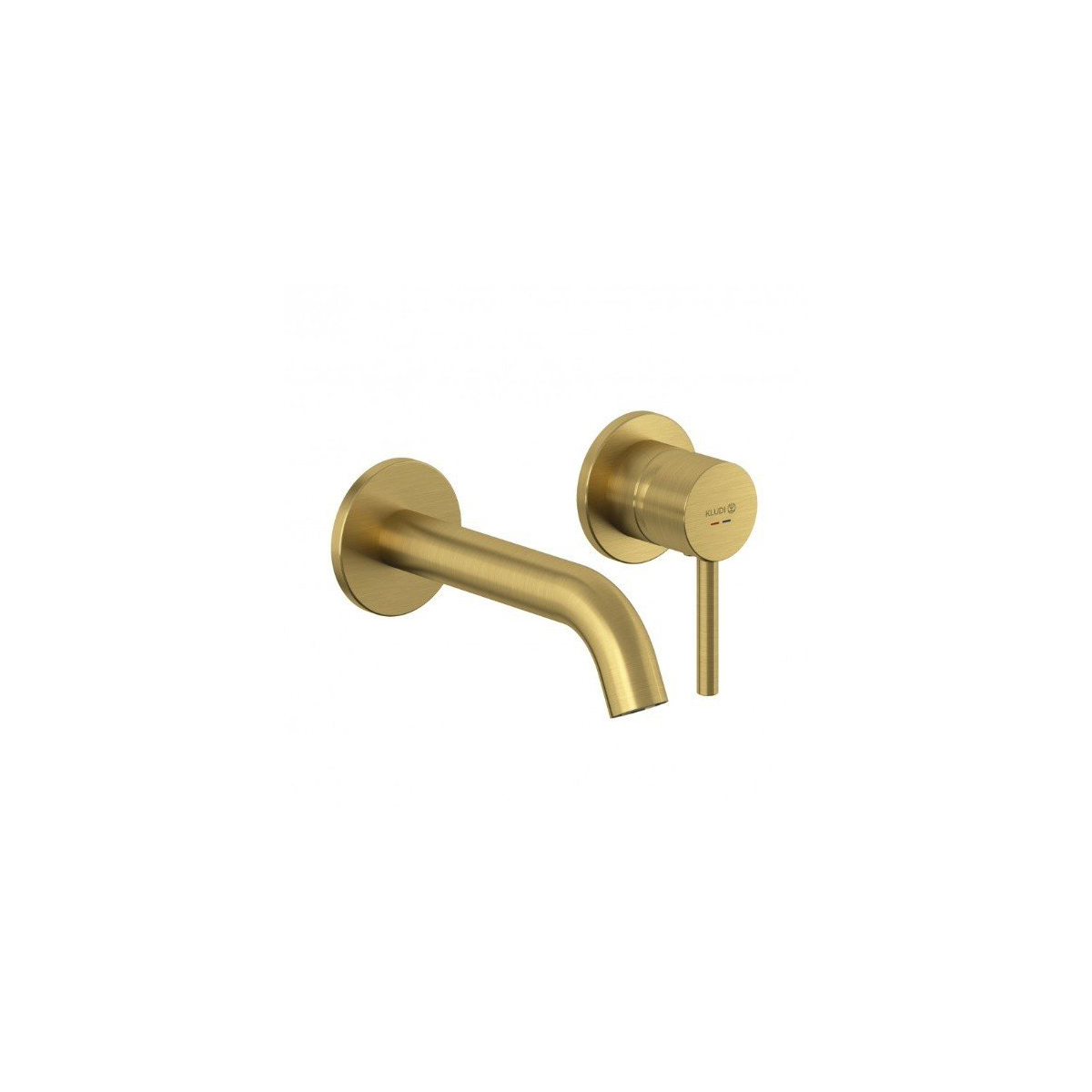 Смеситель для раковины Kludi (Клуди) Bozz 38244N076 скрытого монтажа, брашированное золото