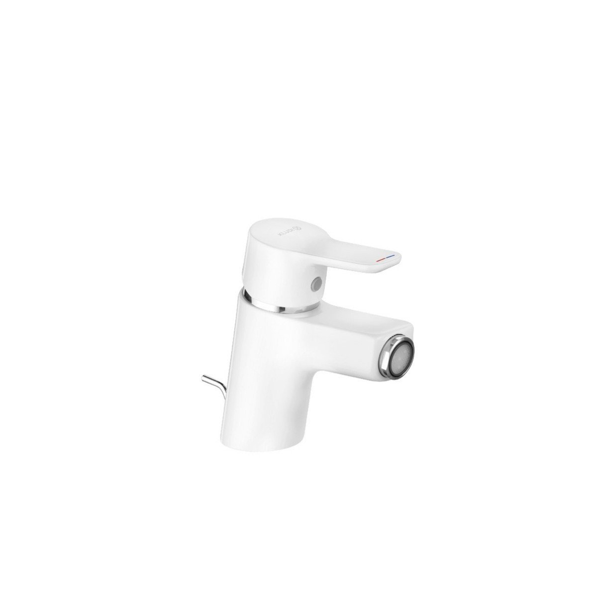 Смеситель для биде Kludi (Клуди) Pure&Easy 375339165 c донным клапаном, белый матовый