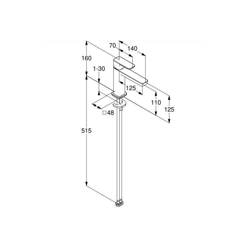 Смеситель для раковины Kludi (Клуди) Renon 422825375, белый матовый