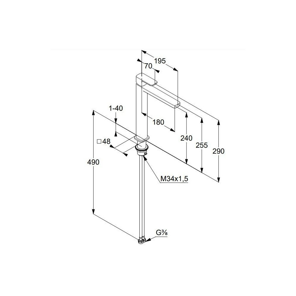 Смеситель для раковины Kludi (Клуди) Renon 422985375, белый матовый