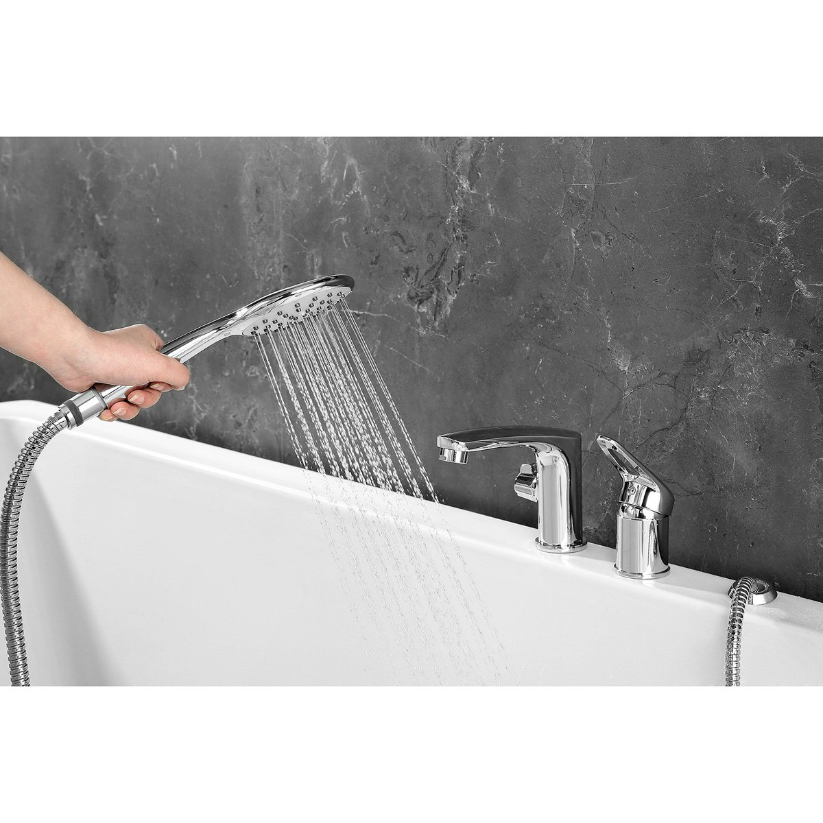 Смеситель Lemark (Лемарк) Luna на борт ванны (LM4147C) хром