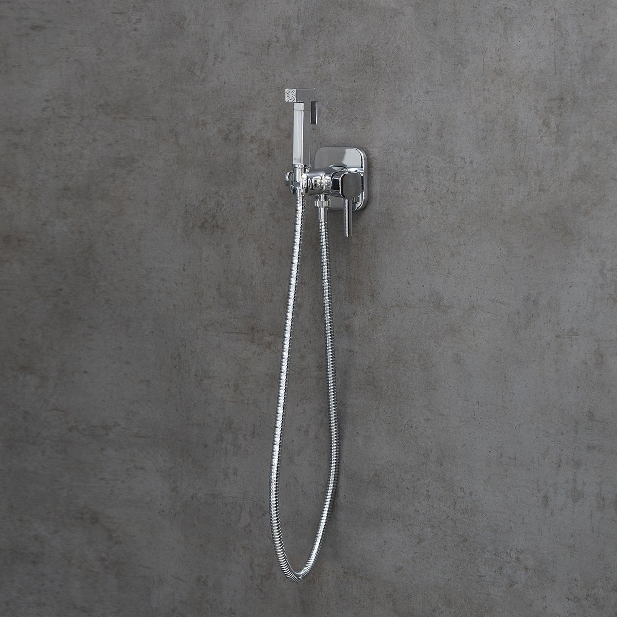 Смеситель Lemark (Лемарк) Solo с гигиеническим душем, встраиваемый (LM7173C) хром