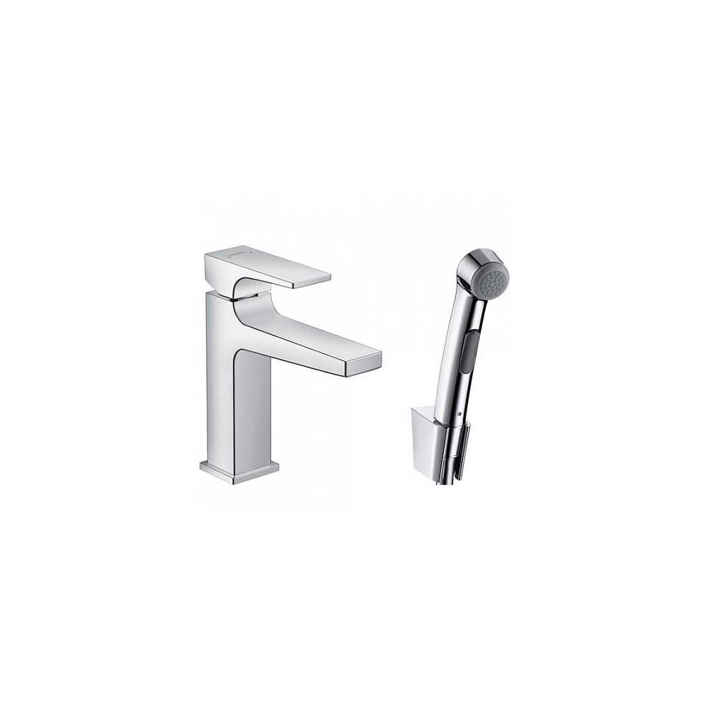 Смеситель для раковины Hansgrohe (Хансгрое) Metropol с гигиеническим душем 32522000 хром