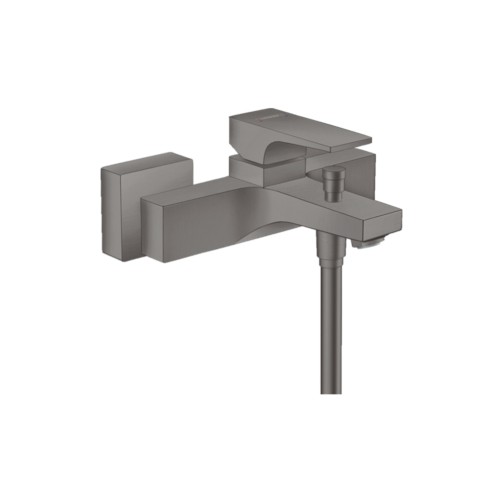 Смеситель для ванны Hansgrohe (Хансгрое) Metropol внешнего монтажа с рычажной рукояткой 32540340 шлифованный черный хром