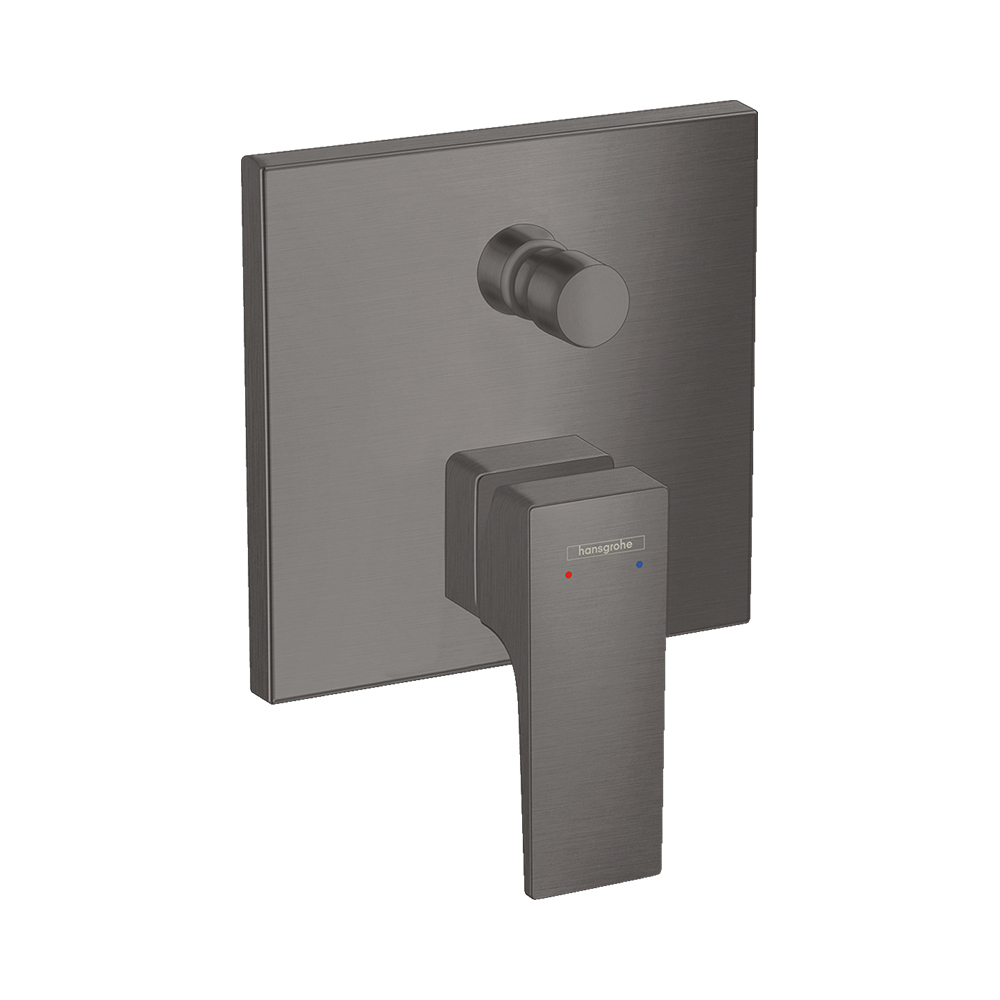 Смеситель для ванны Hansgrohe (Хансгрое) Metropol с рычаговой рукояткой со встроенной защитной комбинацией 32546340 шлифованный черный хром