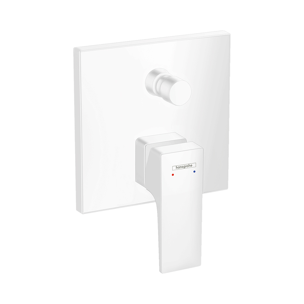 Смеситель для ванны Hansgrohe (Хансгрое) Metropol с рычаговой рукояткой со встроенной защитной комбинацией 32546700 белый матовый