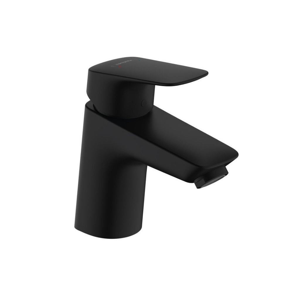 Смеситель для раковины Hansgrohe (Хансгрое) Logis 70 c донным клапаном 71070670 черный матовый