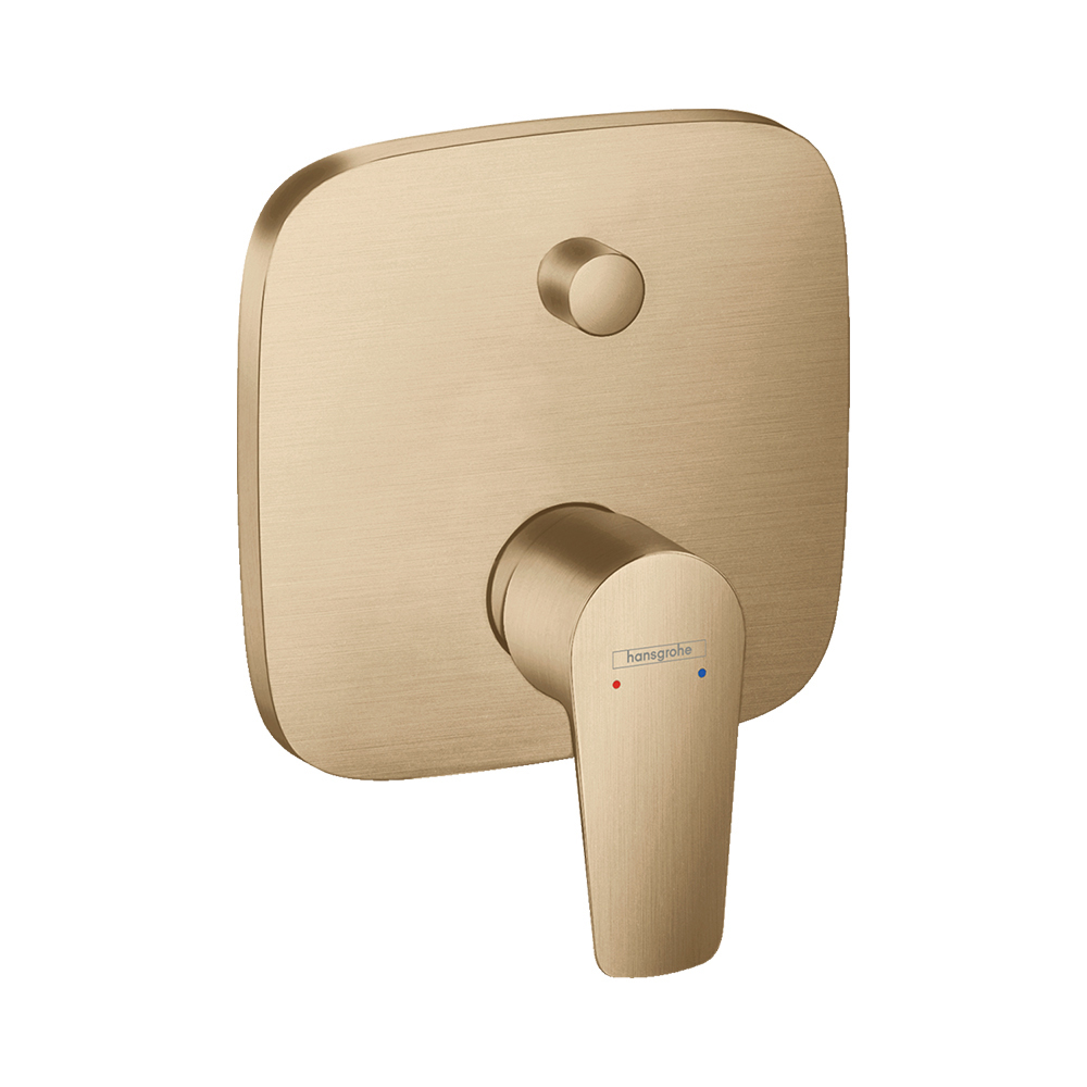 Смеситель для ванны Hansgrohe (Хансгрое) Talis Eоднорычажный скрытый монтаж со встроенной защитной комбинацией 71474140 бронза