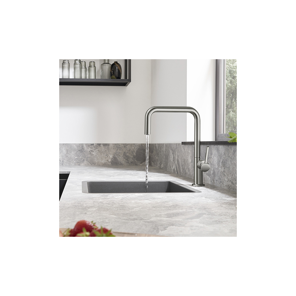 Смеситель для кухни Hansgrohe (Хансгрое) Talis M54 однорычажный U 220 с запорным вентилем 1jet 72807000 хром