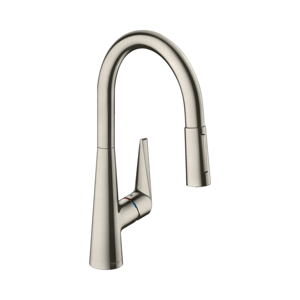 Смеситель для кухни Hansgrohe (Хансгрое) Talis M51 однорычажный 200 с вытяжным душем 2jet 72813800 сталь