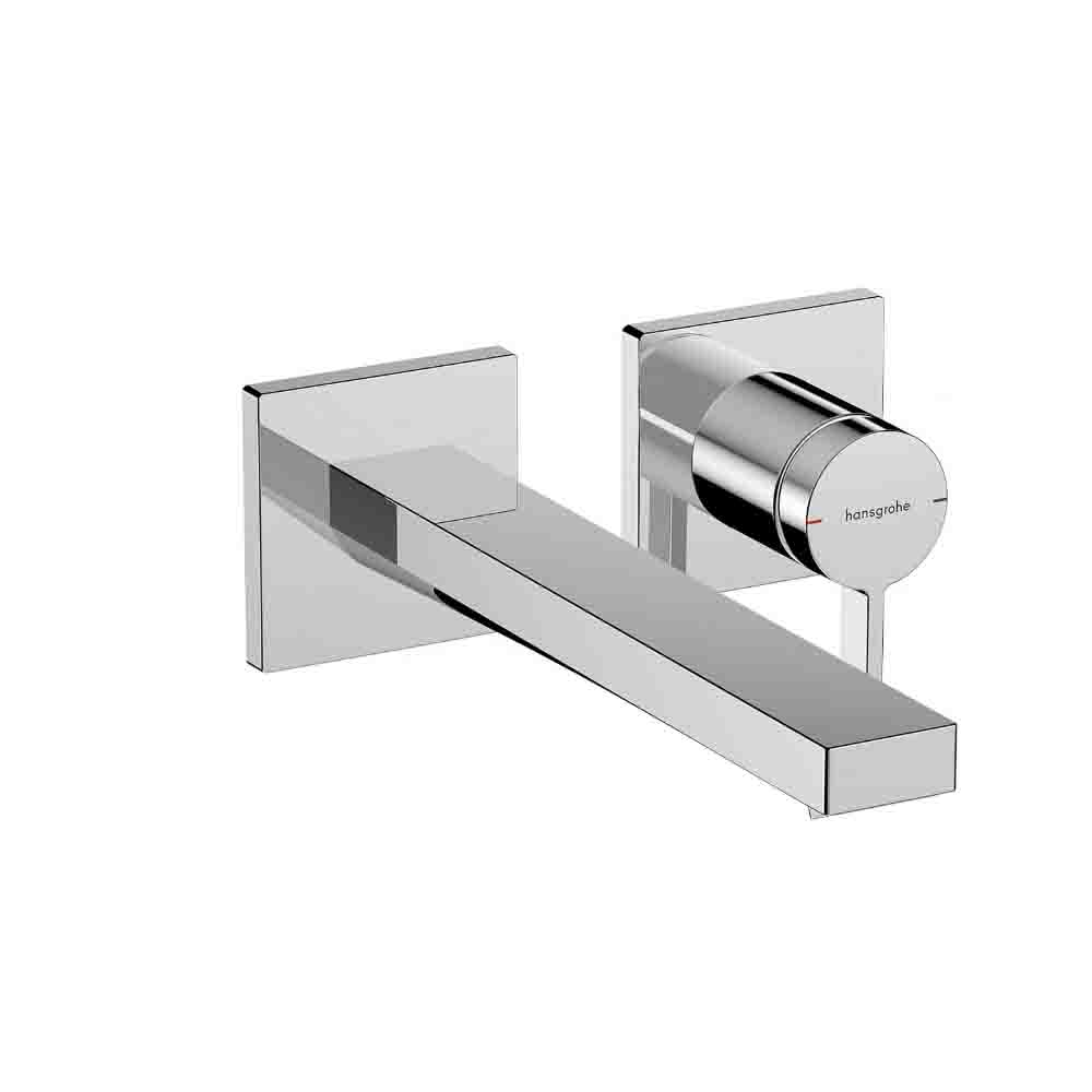 Смеситель для раковины Hansgrohe (Хансгрое) Tecturis E однорычажный настенный с изливом 225 скрытого монтажа 73051000 хром