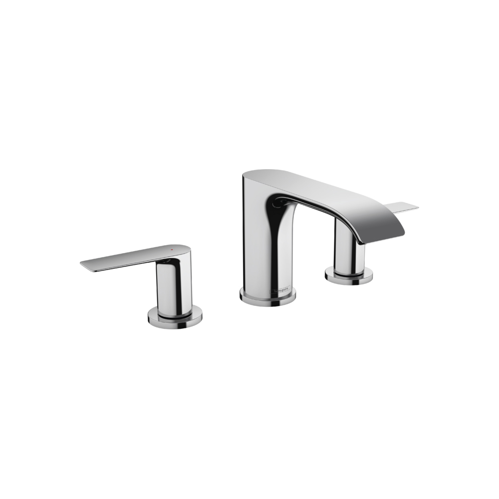 Смеситель для раковины Hansgrohe (Хансгрое) Vivenis на 3 отверстия 90 со сливным гарнитуром 75033000 хром