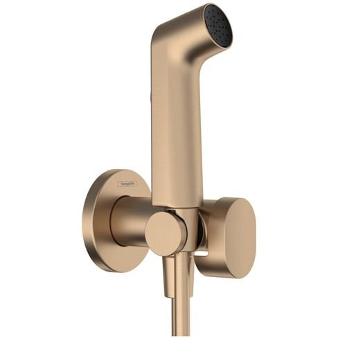 Гигиенический душ Hansgrohe (Хансгрое) Bidette со смесителем, держатель, цвет: бронза 29232140