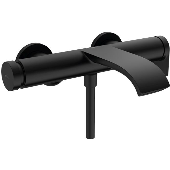 Смеситель Hansgrohe (Хансгрое) Vivenis для ванны, настенный, цвет: черный матовый 75420670