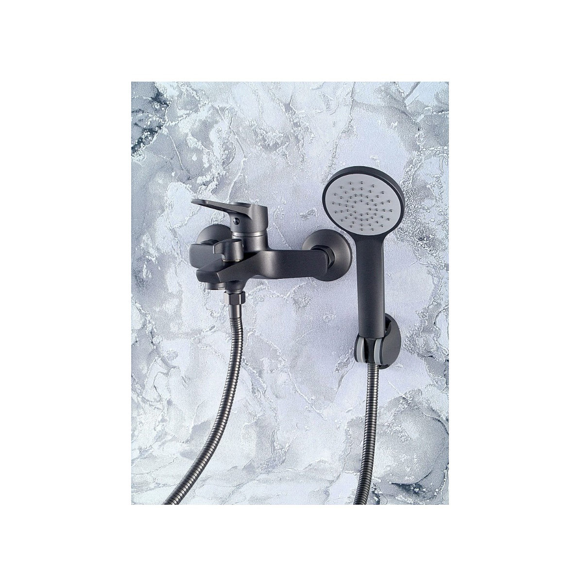 Смеситель для ванны Potato (Потато) P30155QH, графитно-черный