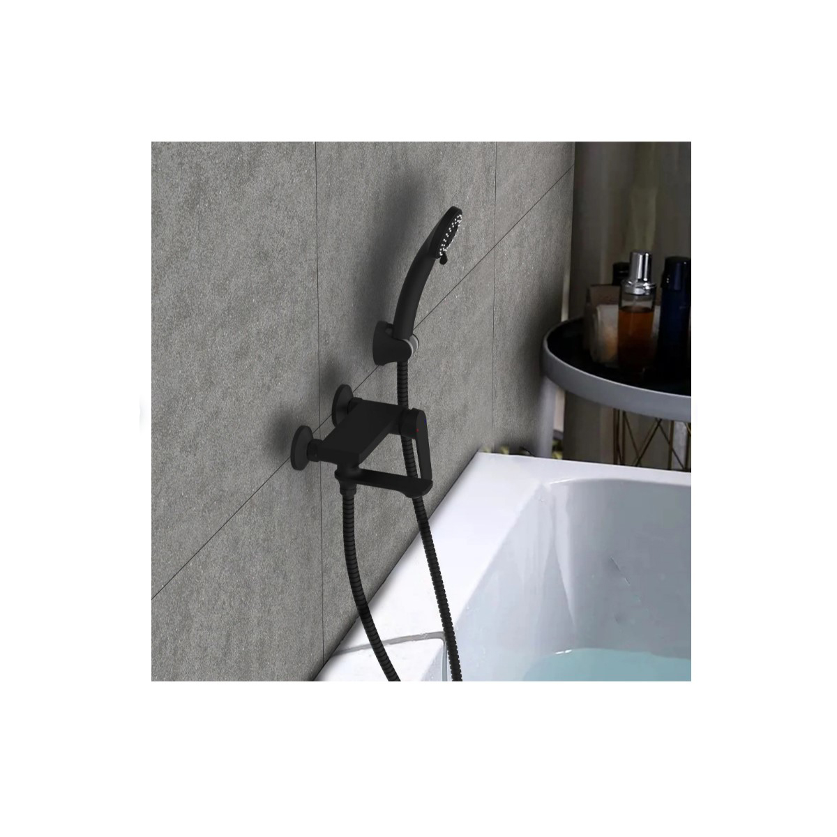 Смеситель для ванны Potato (Потато) P30167-6, черный матовый