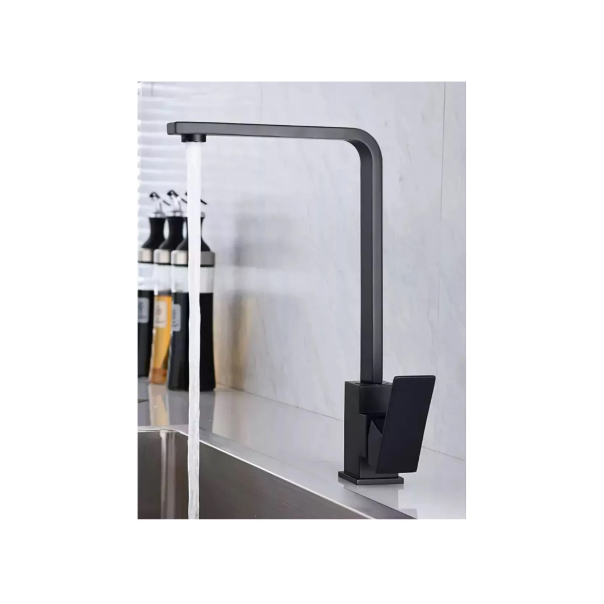 Смеситель для кухни Potato (Потато) P4006BL, черный матовый