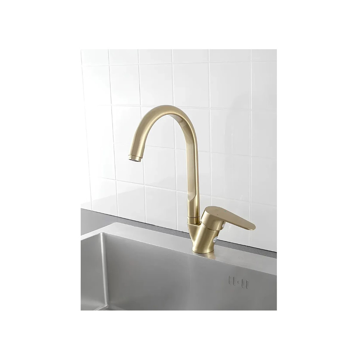 Смеситель для кухни Potato (Потато) P5109-2G, матовое золото