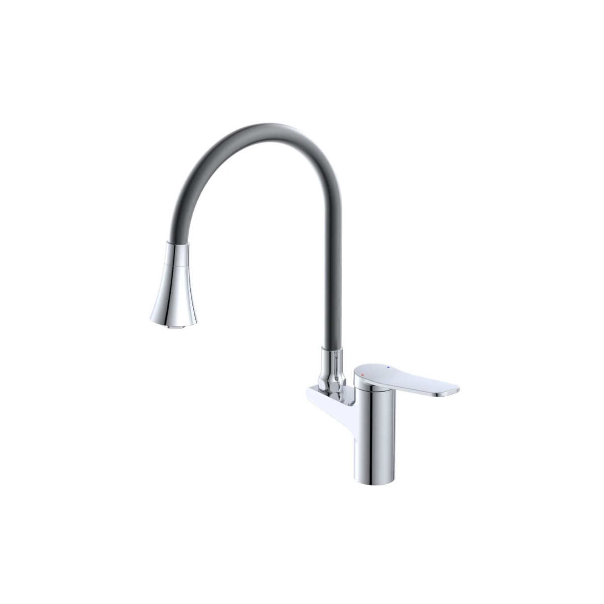 Смеситель для кухни Potato (Потато) P58272B, черный, графит